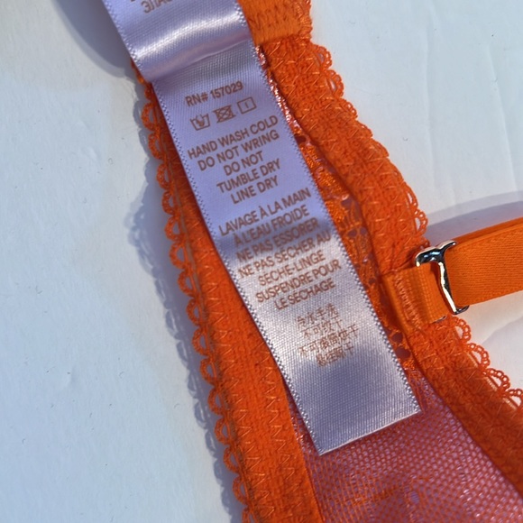 Savage X Fenty Bra Womens XS Perfect Poppies Unlined Lace Demi Racerback pink - Picture 8 of 10